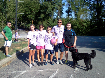 Getting ready for the walk and run